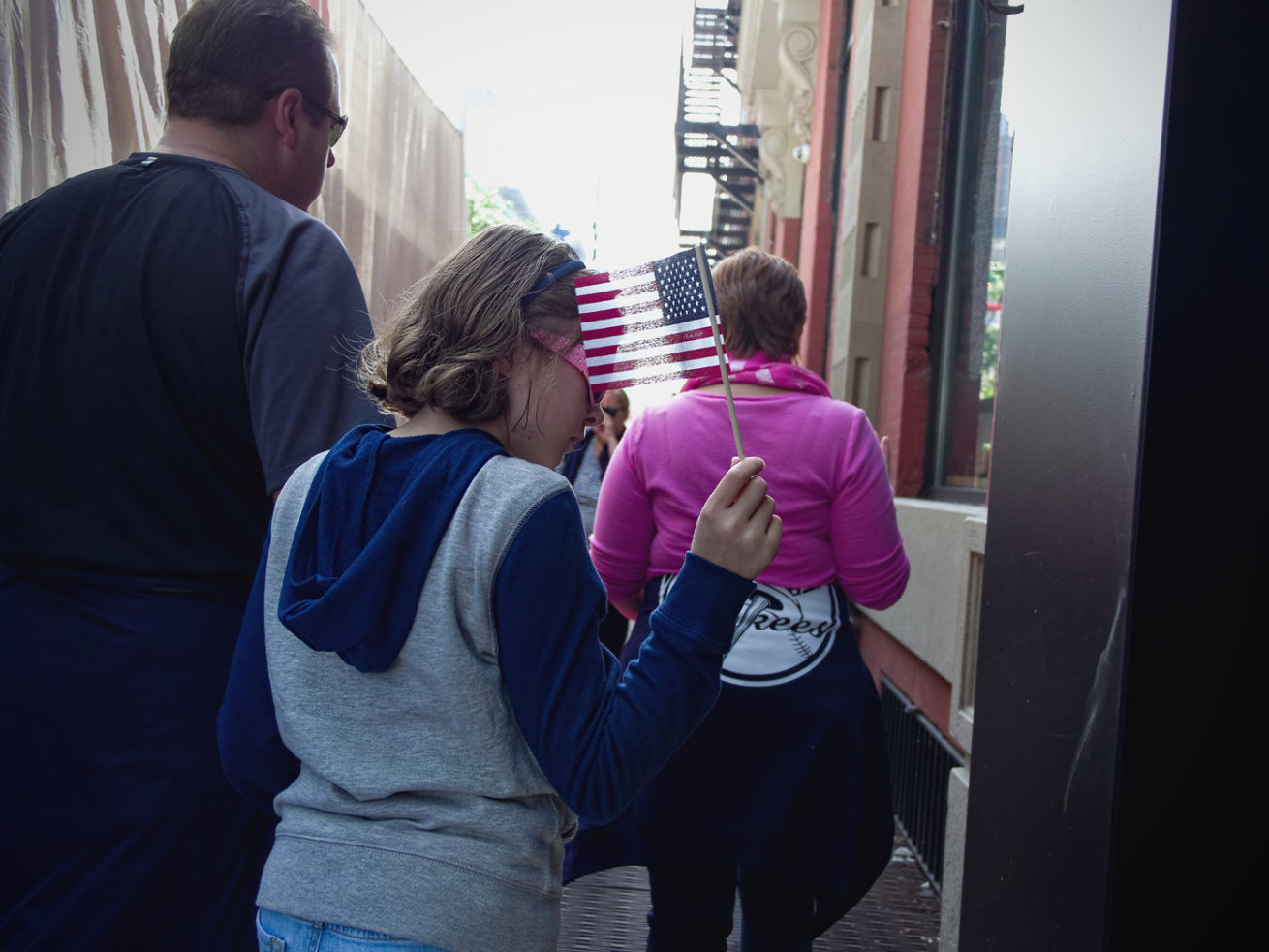 Girl with flag, New York 2014