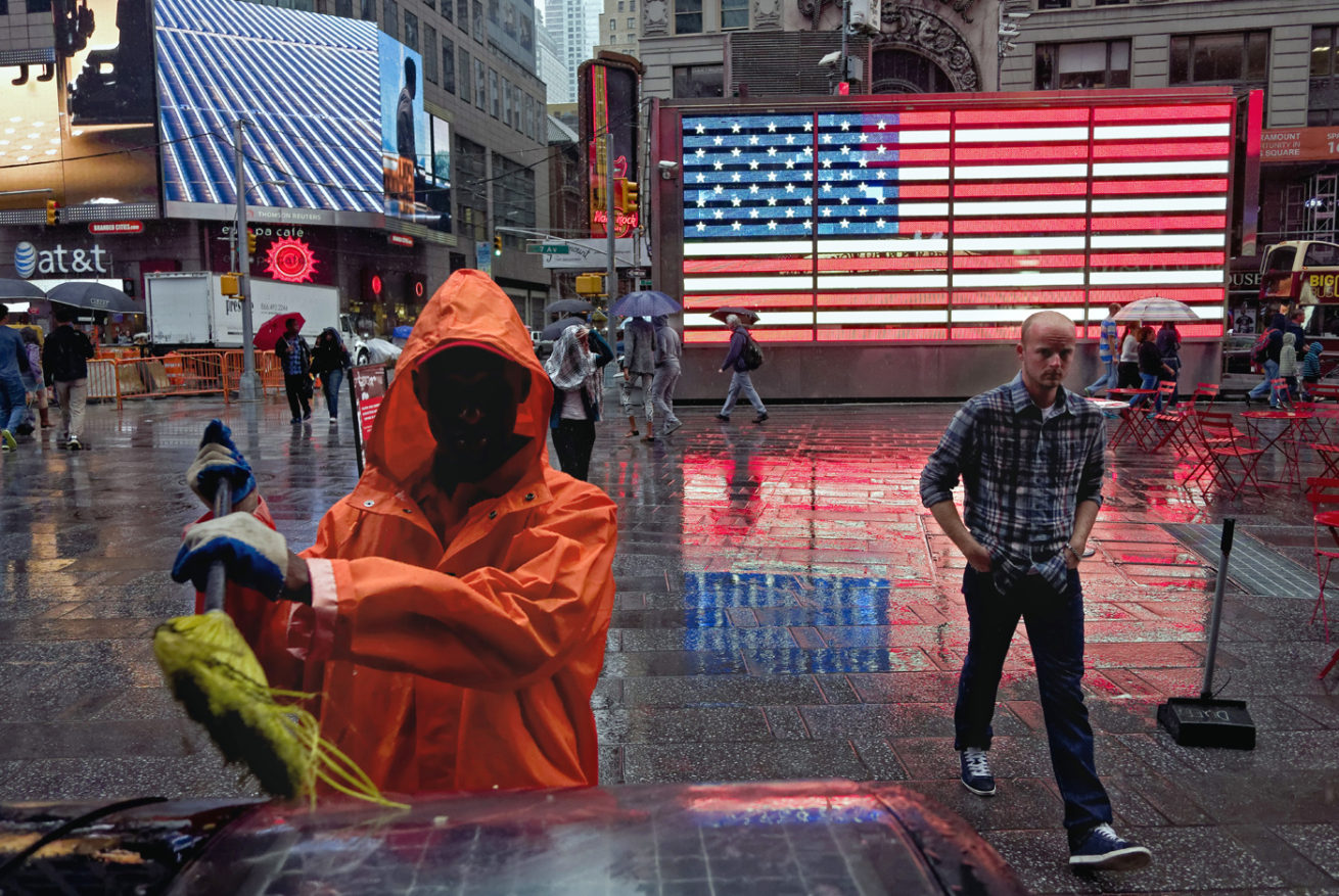 The grim sweeper, New York 2014