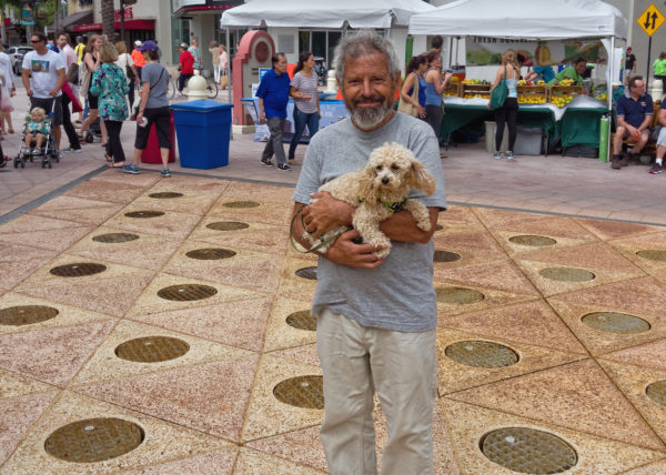 man with doodle, West Palm Beach 2015