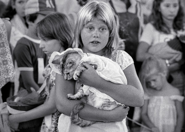 Girl with cat, West Palm Beach 1979
