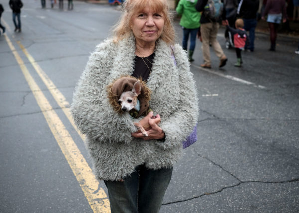 Woman with Chihuahua, Brevard NC 2019